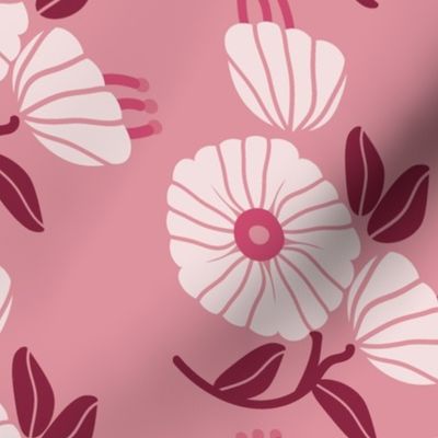 Flower Blossoms-Cerise Palette
