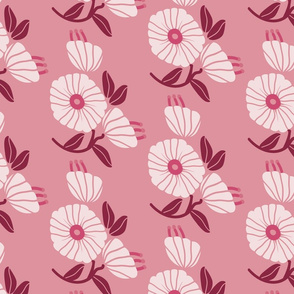 Flower Blossoms-Cerise Palette