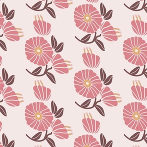 Flower Blossoms-Pink Coral-Peony Palette