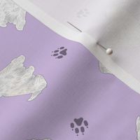 Tiny West Highland White Terrier - purple