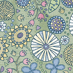 Happy Happy Floral - Dusty Colors