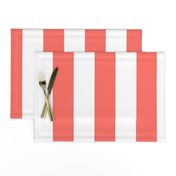 coral and white Cabana Stripe