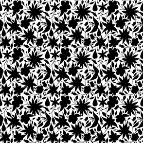 Small Black & White Cabana Flowers