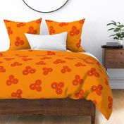 Orange Florals Simple Large