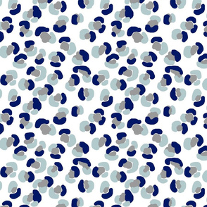 Medium Blue & White Cheetah