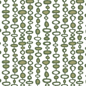 Modern Bohemian Curtain Sage and Green