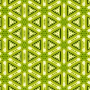 Bright Green Geometric Triangles