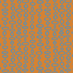 Modern Bohemian Curtain orange stone