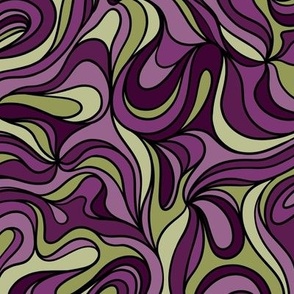 Wild Abstract Swirls-Purple
