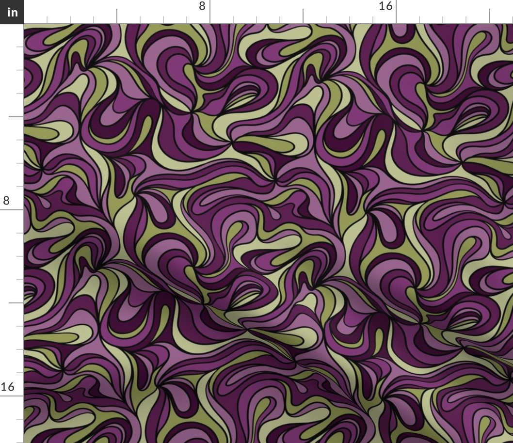Wild Abstract Swirls-Purple
