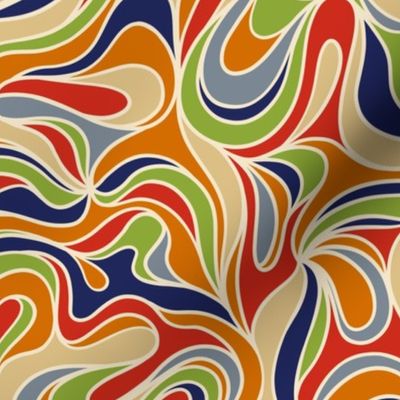 Wild Abstract Swirls 70s