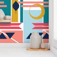 Bold Geometric Fun Wallpaper