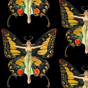 Vintage Butterfly Fairy Black