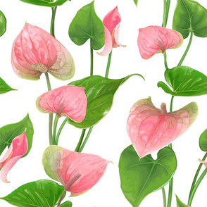 Seamless pattern with Anthurium flowers2_spoonflower 18inch