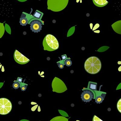 Lime and tractor on black or midnight tractors limes