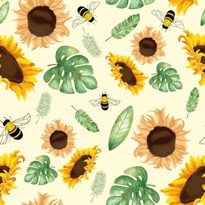 Sunflowers and Honeybees