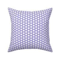 White polkadots on lilac - small