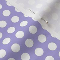 White polkadots on lilac - small