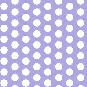 White polkadots on lilac - small