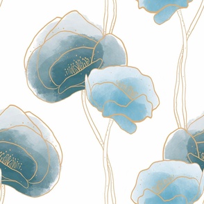 Delicate Deco Poppies