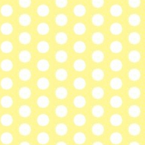 White polkadots on yellow - small