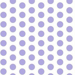 Lilac polkadots on white - small