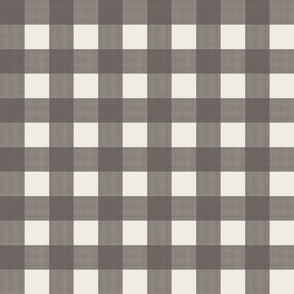 1.5" Chocolate Cream Cross Hatch Plaid