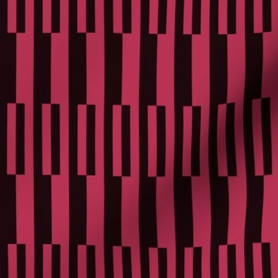 viva magenta stripes and rectangles with black by rysunki_malunki