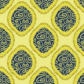 geometric lemon ornament by rysunki_malunki