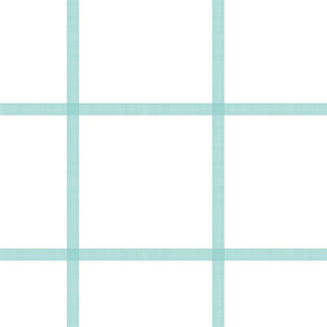 Aqua Large Window pane Cross hatch 