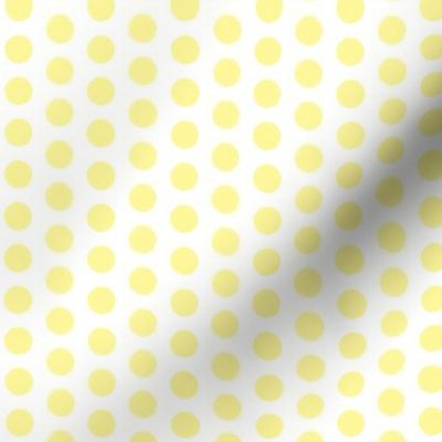 Yellow polkadots on white - small