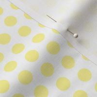 Yellow polkadots on white - small