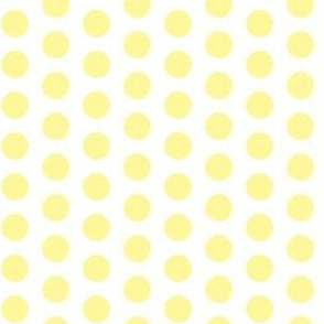Yellow polkadots on white - small
