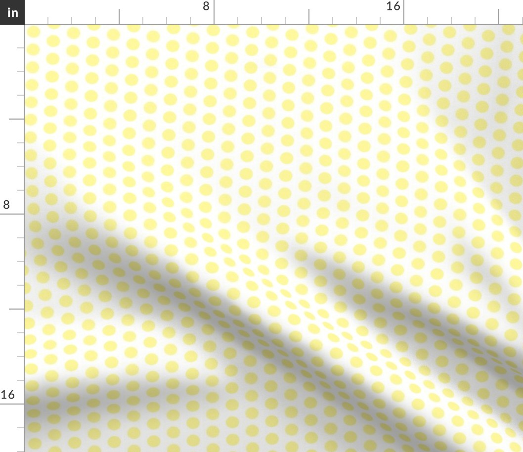 Yellow polkadots on white - small