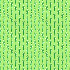 Snowdrops Stripe - Green X-Small