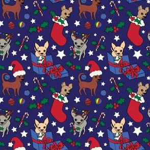 Christmas chis - navy (mini)