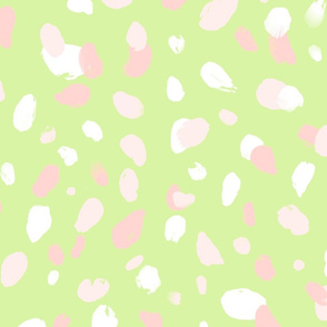 Pink and White Petals on Light Green