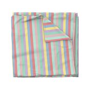 Pastel Easter Rainbow Vertical Stripes 1 inch Wide