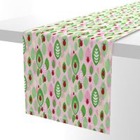 Floating Ladybugs - Medium Scale Pink Texture
