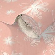 linear butterflies on pink by rysunki_malunki