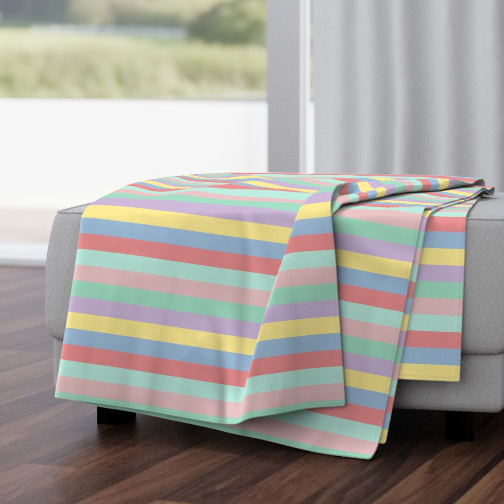 Pastel Easter Stripes Horizontal