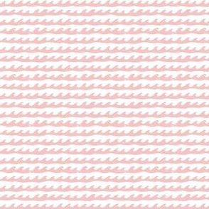 Mini Waves Splashing in Blush - Mini Scale 1.35in x 1.31in (bows, wave, ocean waves, island, beach, hawaii, california, lake, water, nature, headbands, pink, blush pink, swimming, swim, surf, surfing)