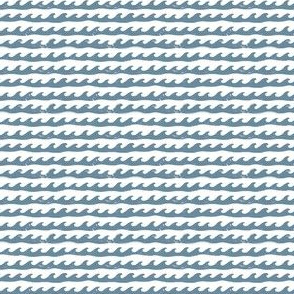 Mini Waves Splashing in Breeze - Mini Scale 1.35in x 1.31in (bows, wave, ocean waves, island, beach, hawaii, california, lake, water, nature, headbands, blue, baby, swimming, swim, surf, surfing)