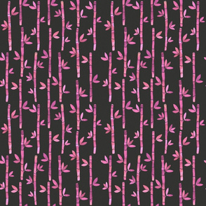 Watercolor Bamboo Pattern - Pink