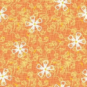 orange and yellow floral by rysunki_malunki
