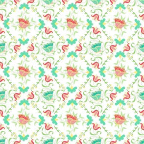 Folksy Floral - White Small