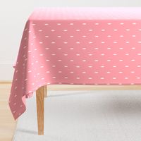 Surf Dot in Rose - Regular Scale 6in x 6in (surfboard with wave, surfing, surf, beach, ocean, water sports, boardsports, california, hawaii, island, sporty, preppy, pink, blush)