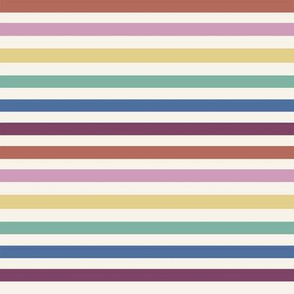 rainbow pride stripes - muted