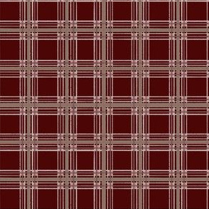 Leaping Deer Plaid - Burgundy