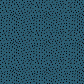 Ocelot print blue 7 in